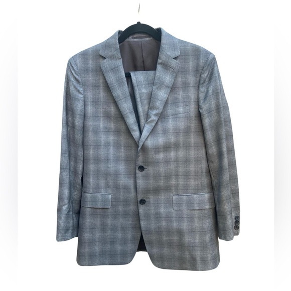 Theory Men’s Gray Plaid 2 piece Suit & Pants - Picture 3 of 12